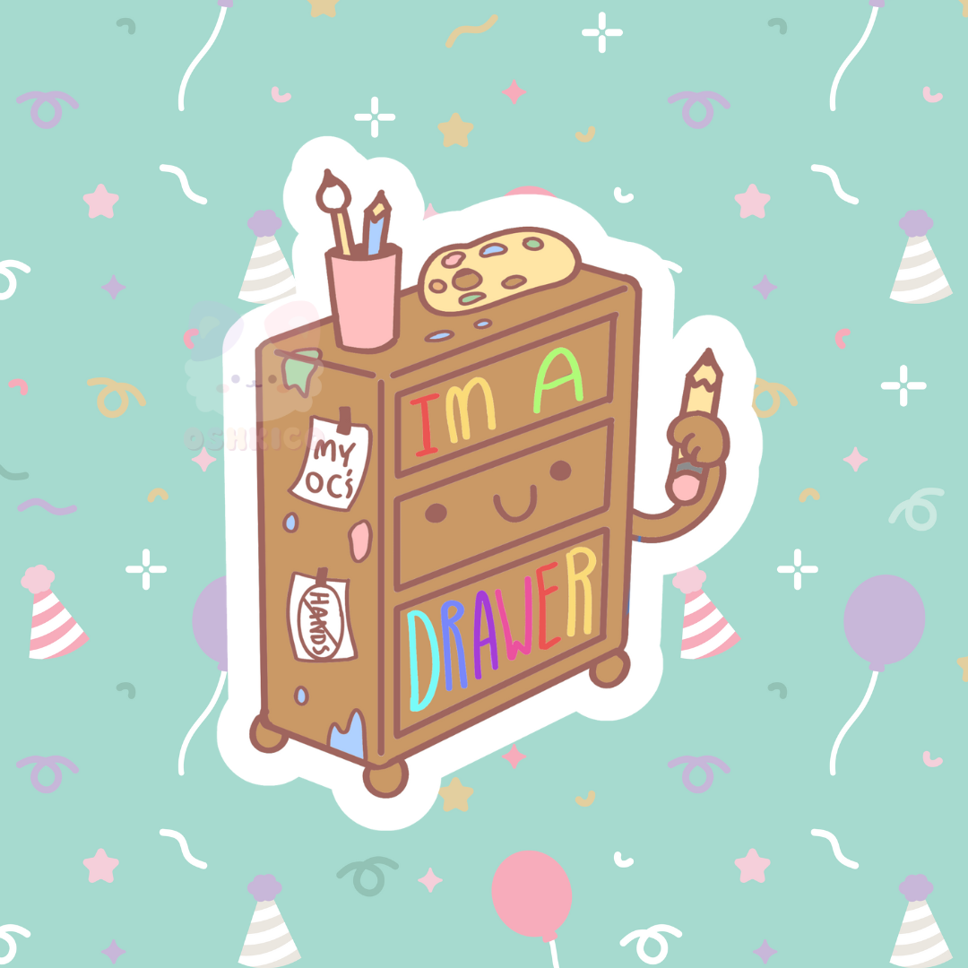 I'm a Drawer Holographic Sticker