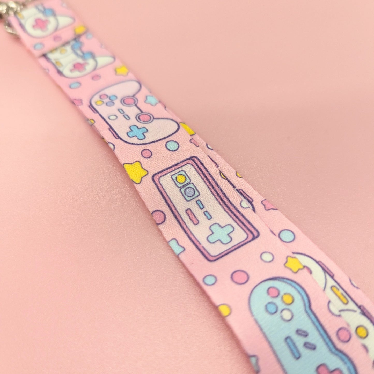 Retro Video Game Lanyard Kawaii with Silver Lobster Clasp | Cute Lanyard | Cute Key Holder |