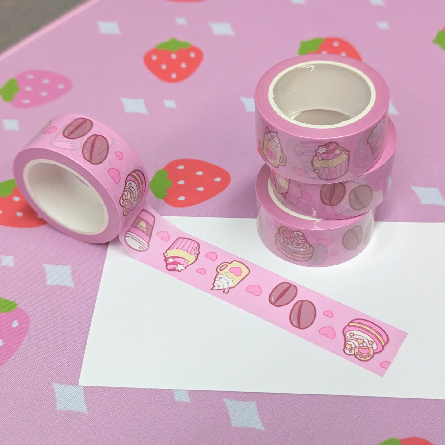 Cafe Coffee Bakery Pink Washi Tape