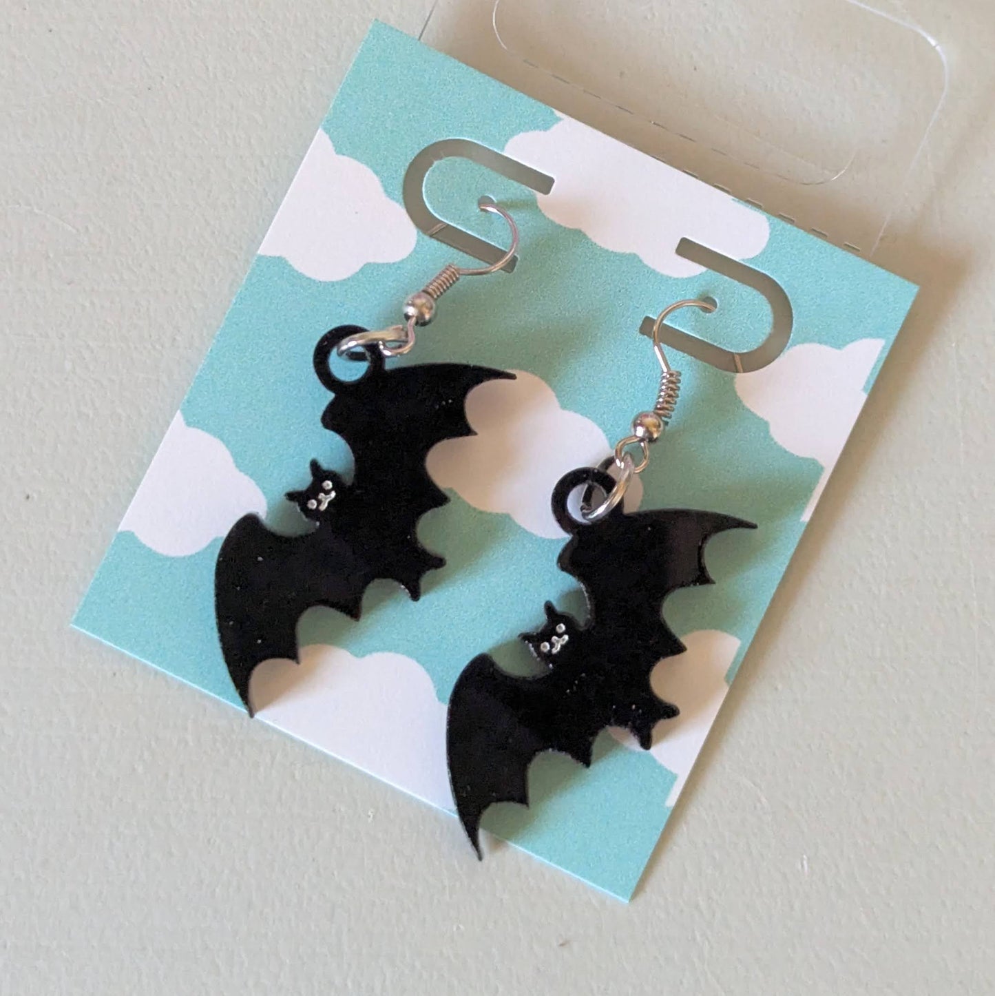 Black Bat Earrings