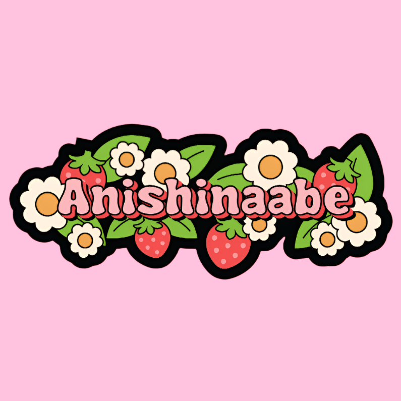 Anishinaabe Floral Holographic Sticker