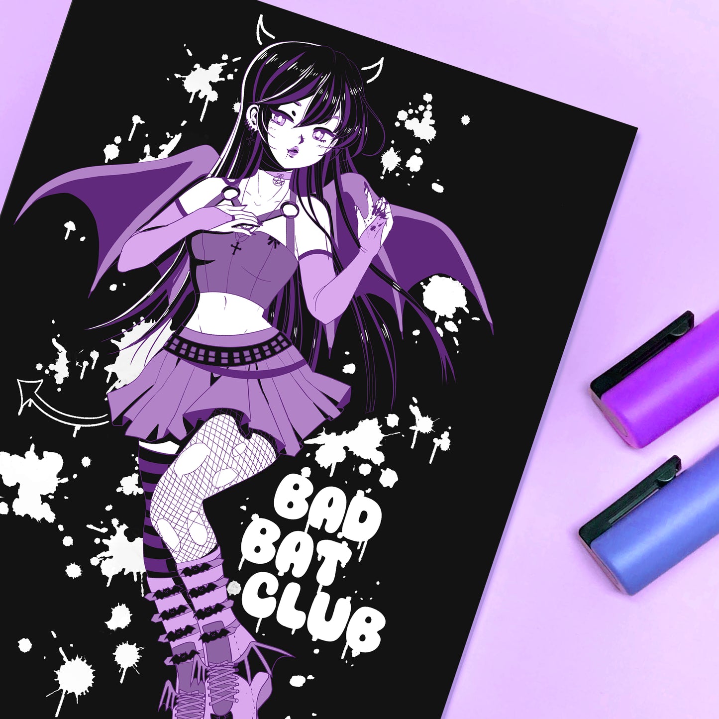 Bad Bat Club 5 x 7 Print