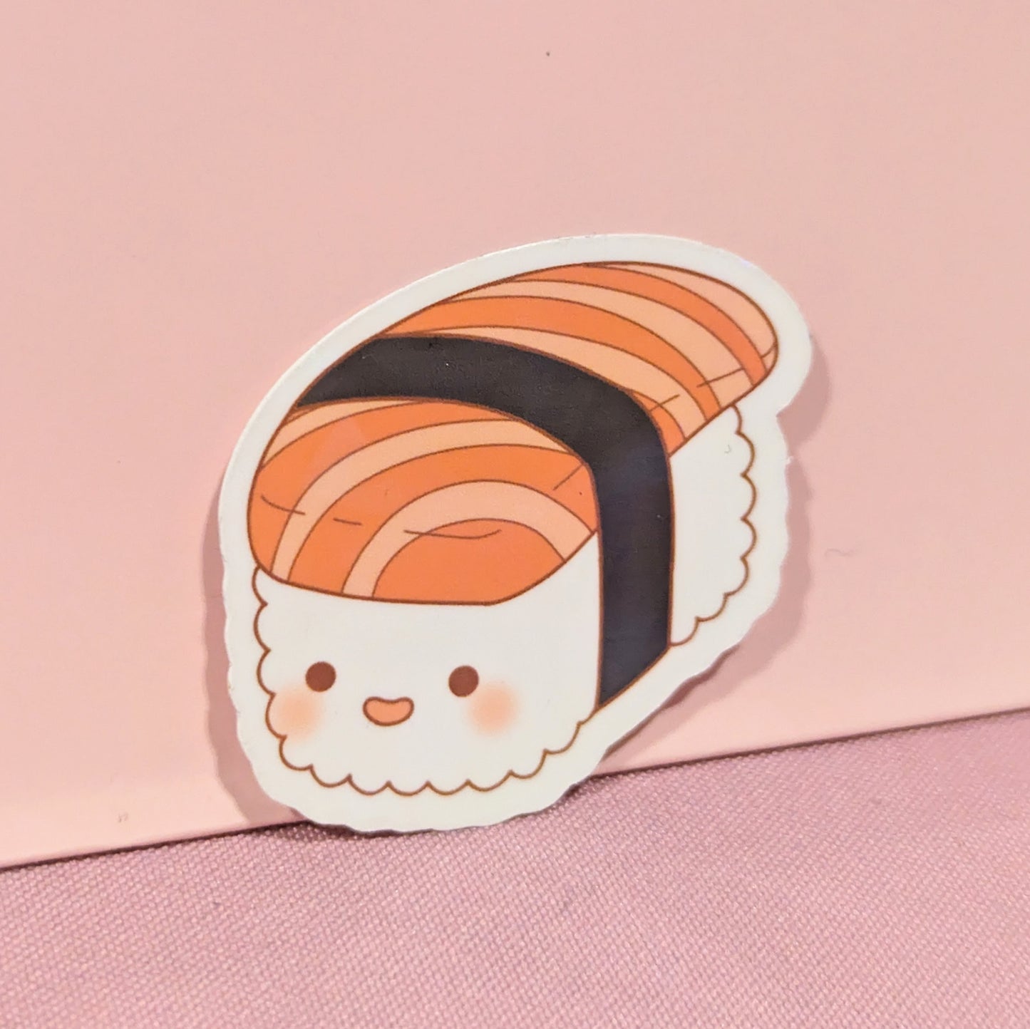 Salmon Sushi Holographic Sticker