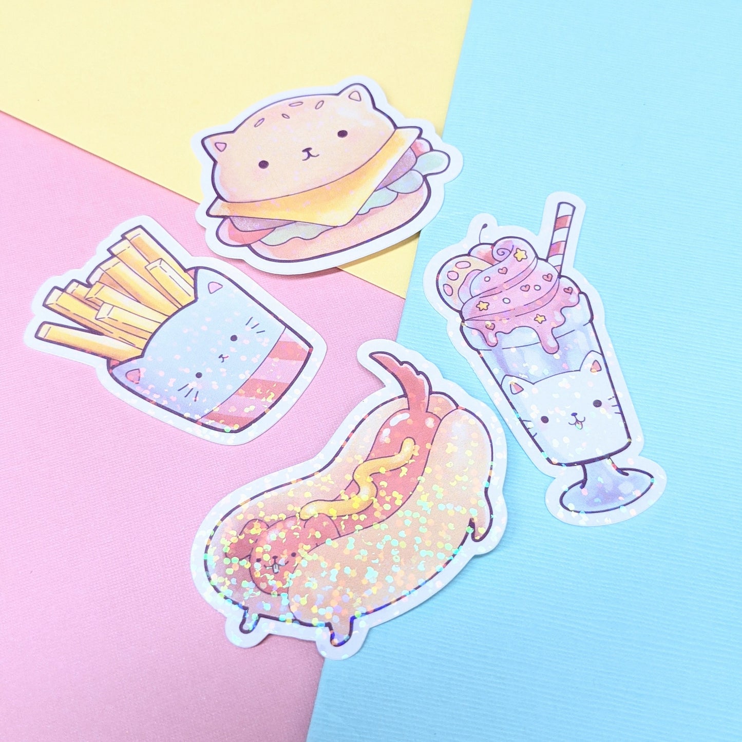 Fast Food Holographic Sticker Pack (4)
