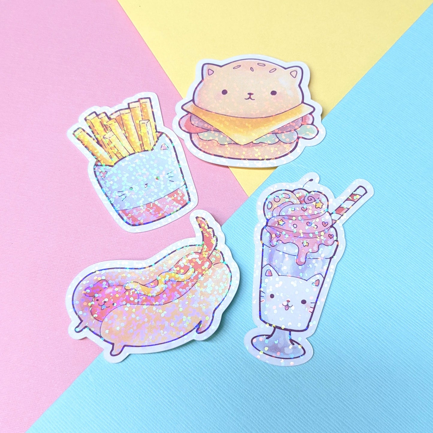 Fast Food Holographic Sticker Pack (4)