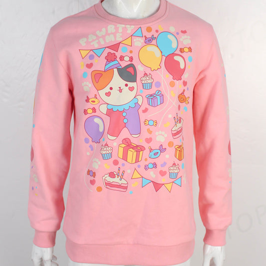 Pawrty Time Fleece-Lined Pullover Crewneck