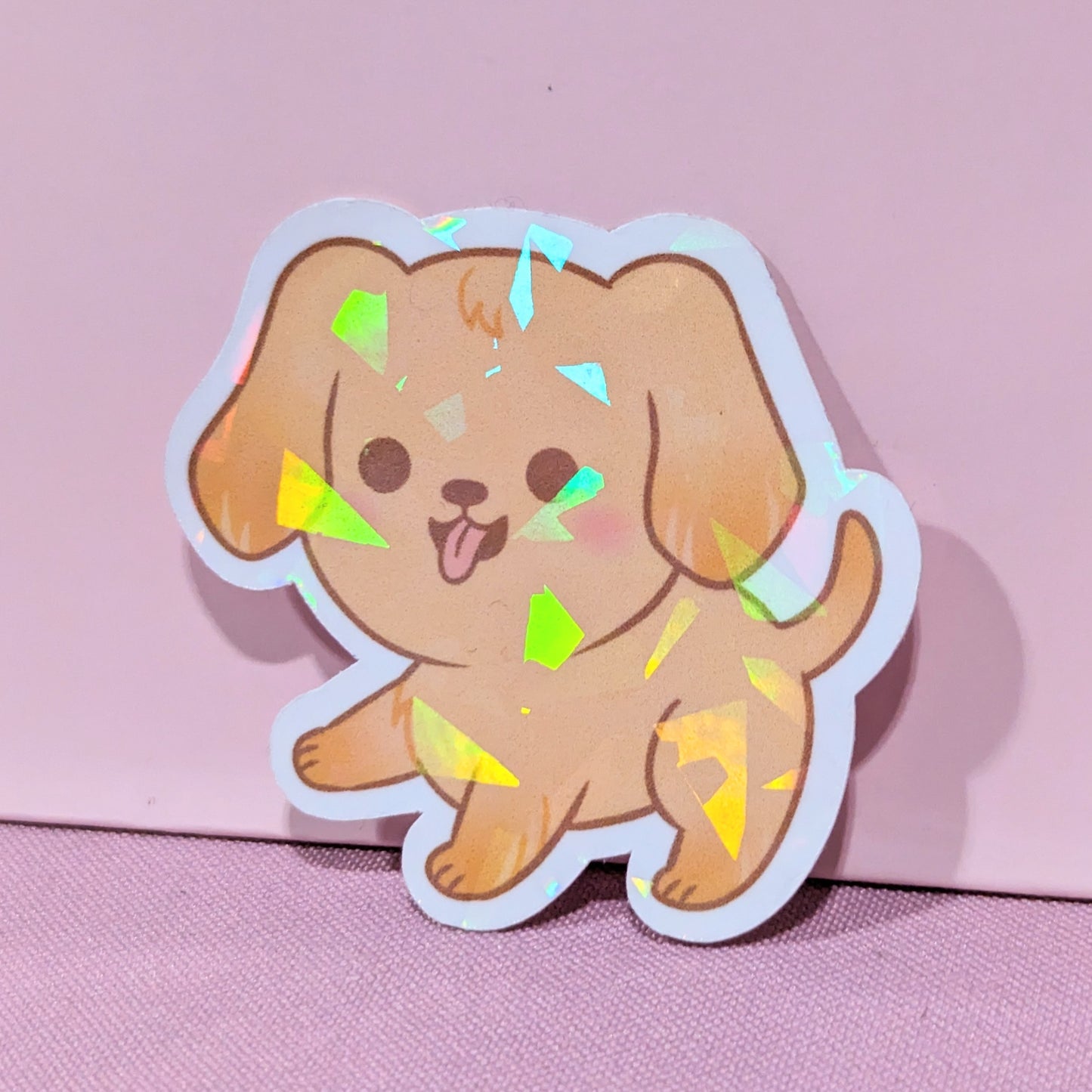 Golden Retriever Holographic Dog Sticker