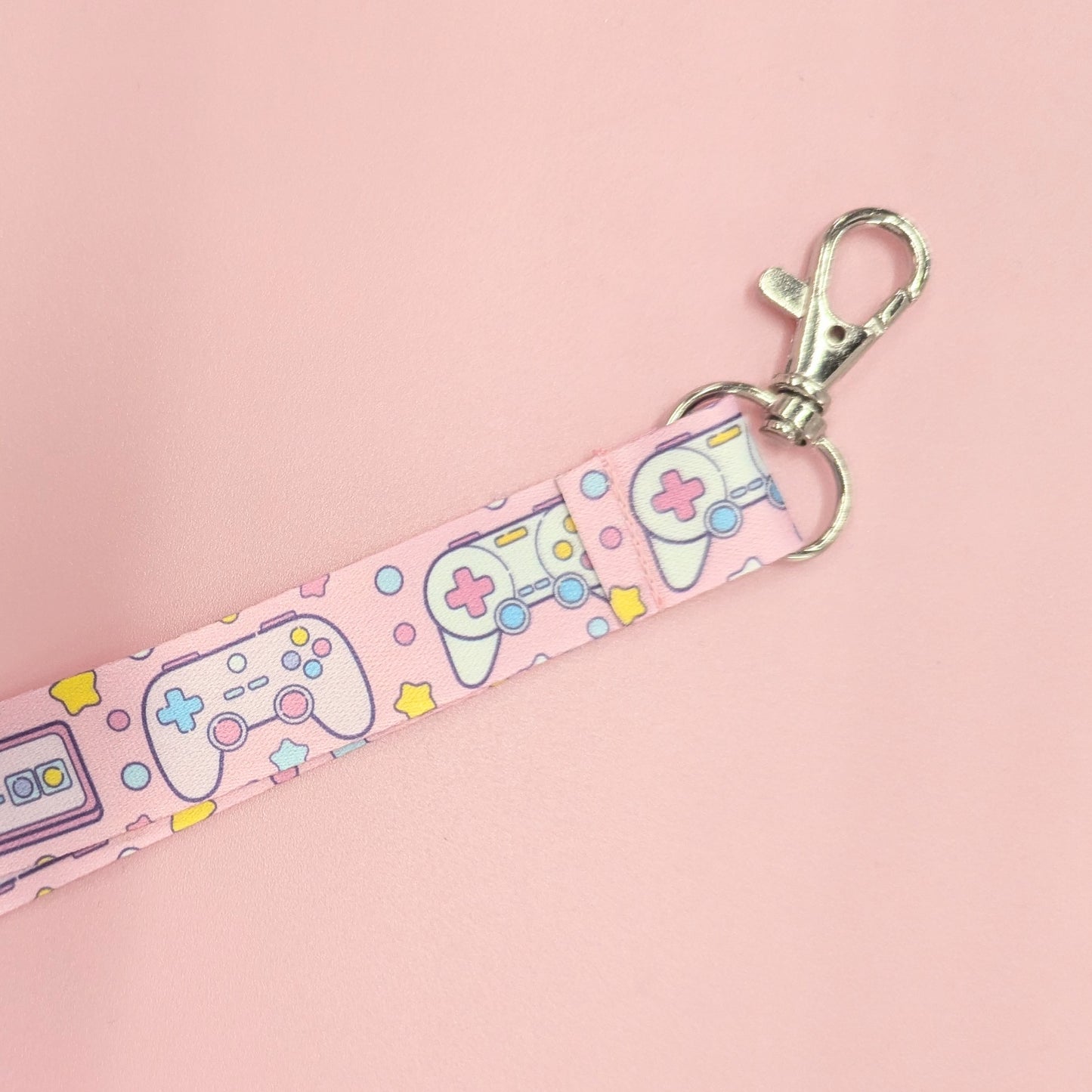 Retro Video Game Lanyard Kawaii with Silver Lobster Clasp | Cute Lanyard | Cute Key Holder |