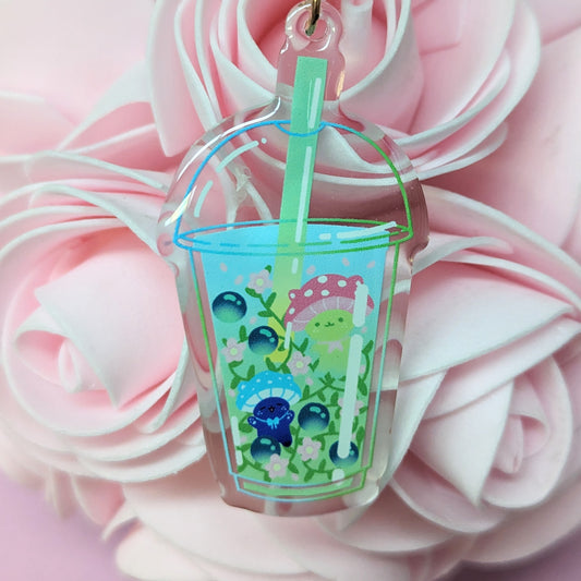 Garden Green Boba Bubble Tea Nova and Neptune Keychain