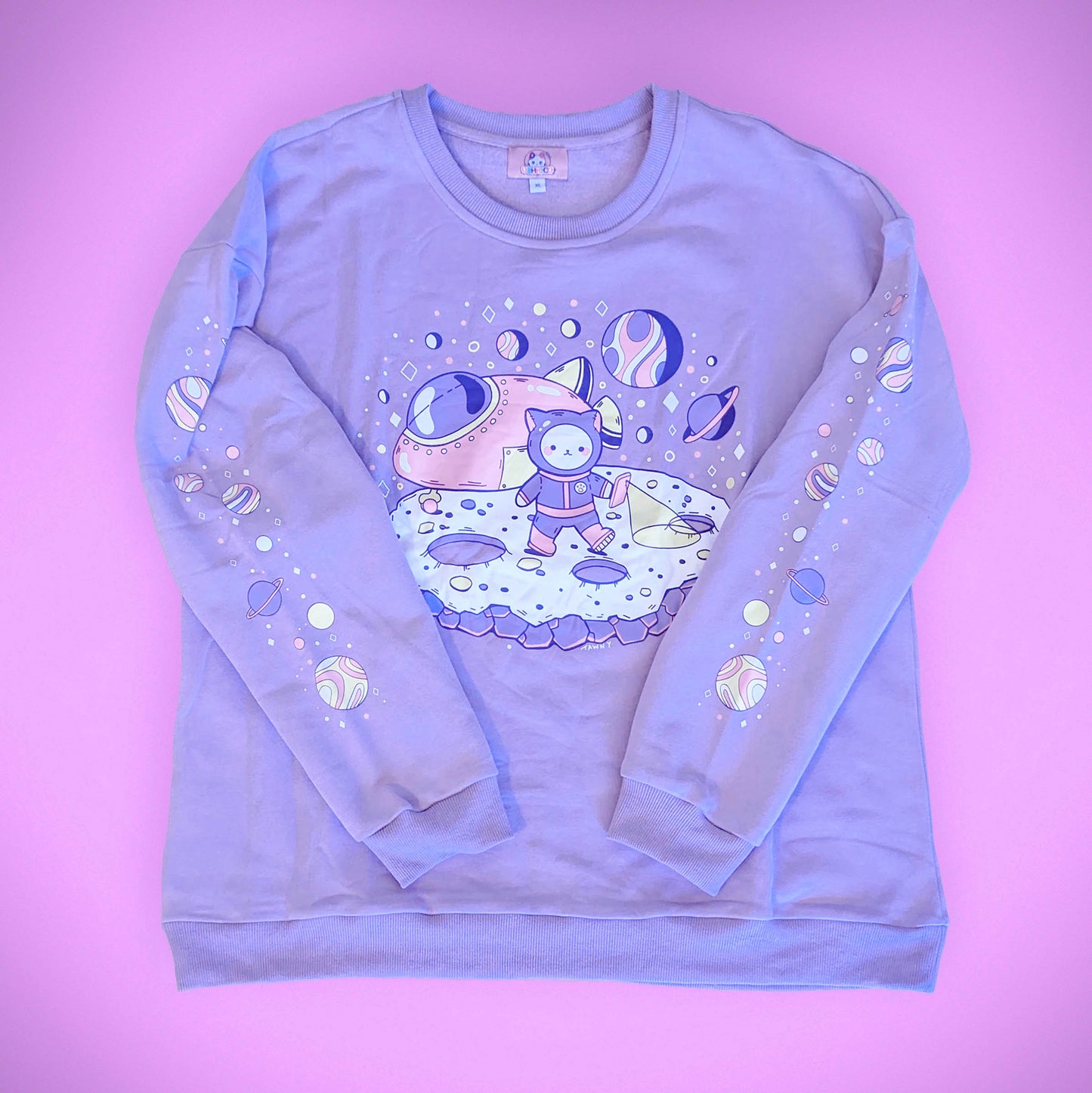 Marsh the Astronaut Fleece-Lined Pullover Crewneck