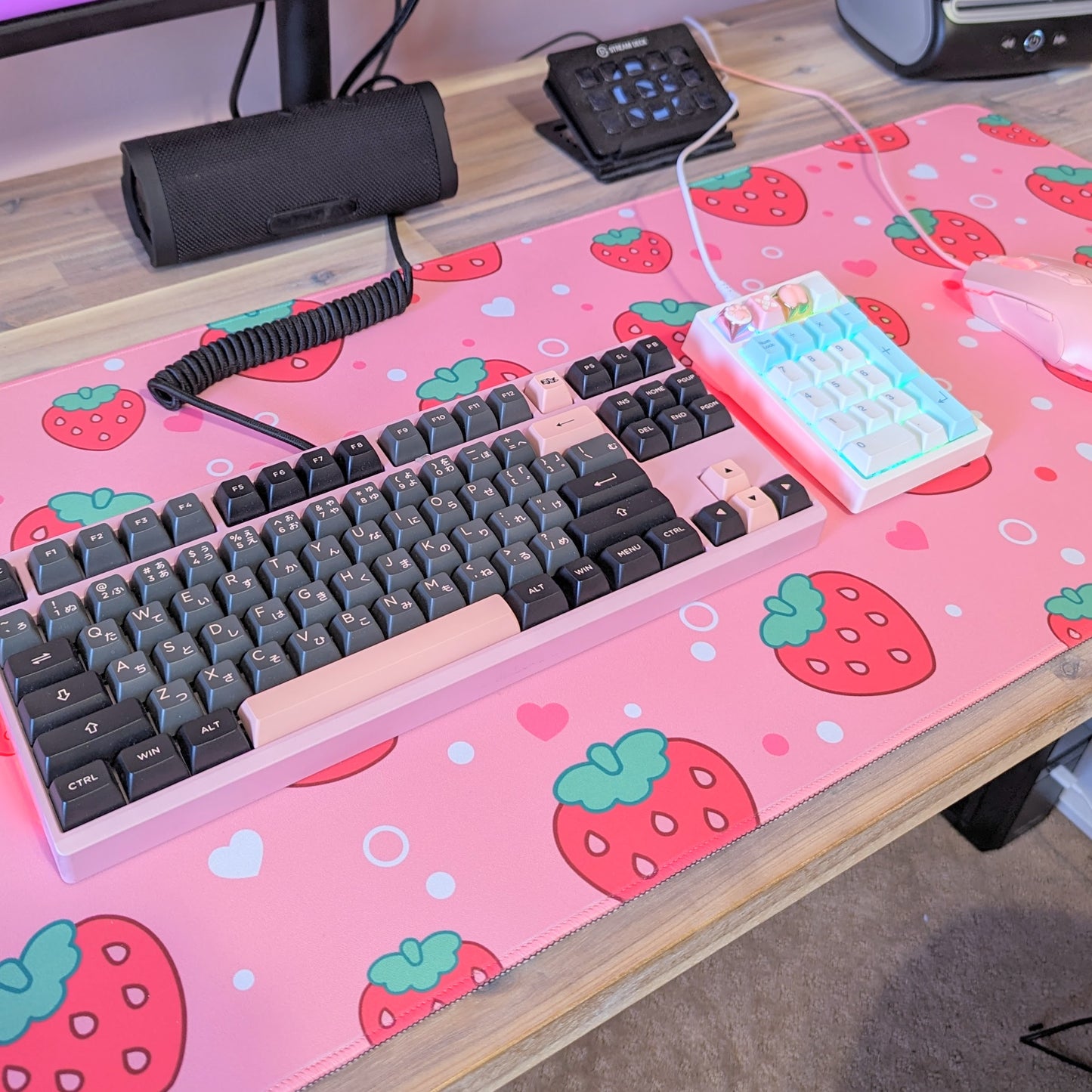 Strawberry Pink Desk Mat
