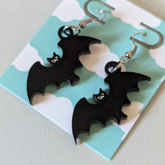 Black Bat Earrings