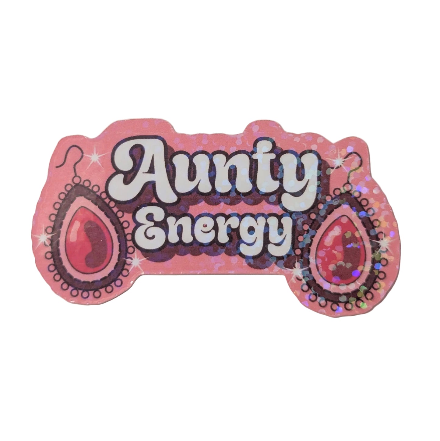 Aunty Energy Holographic Sticker