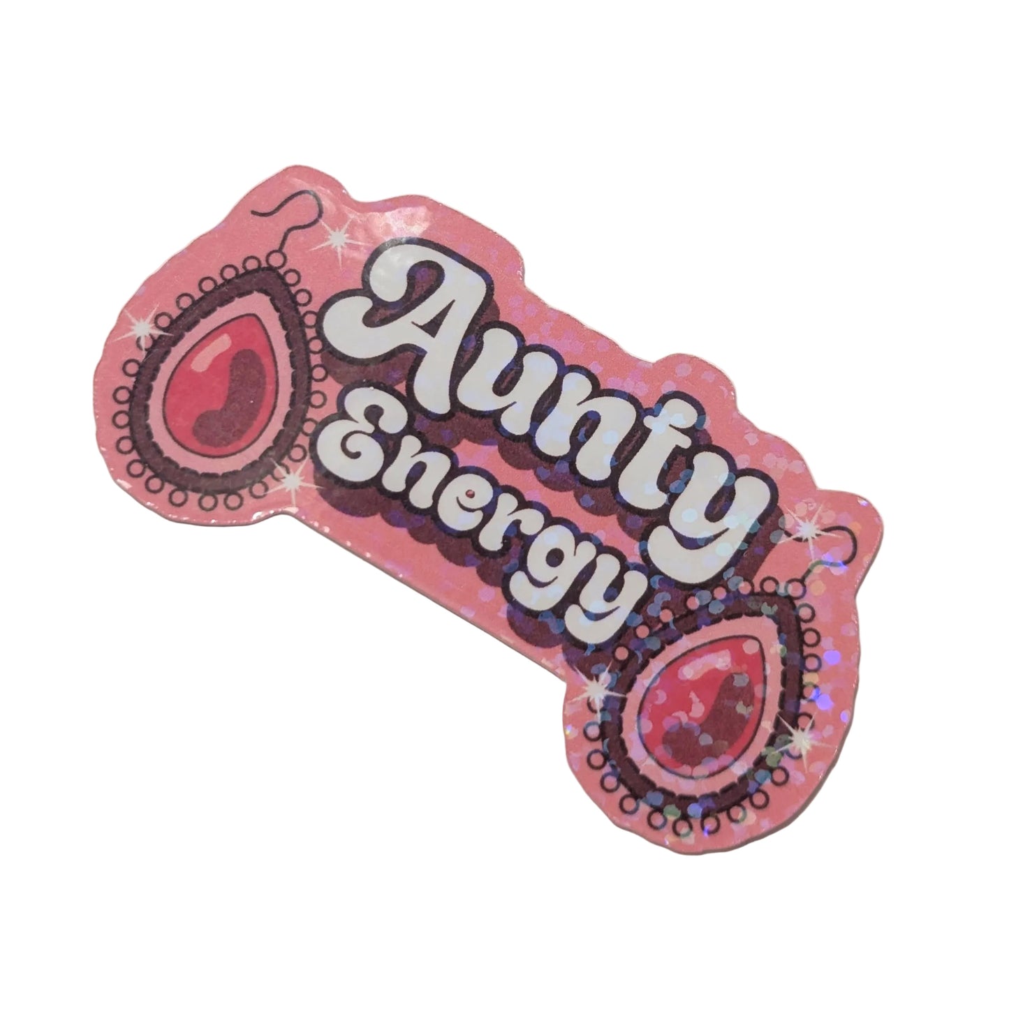 Aunty Energy Holographic Sticker
