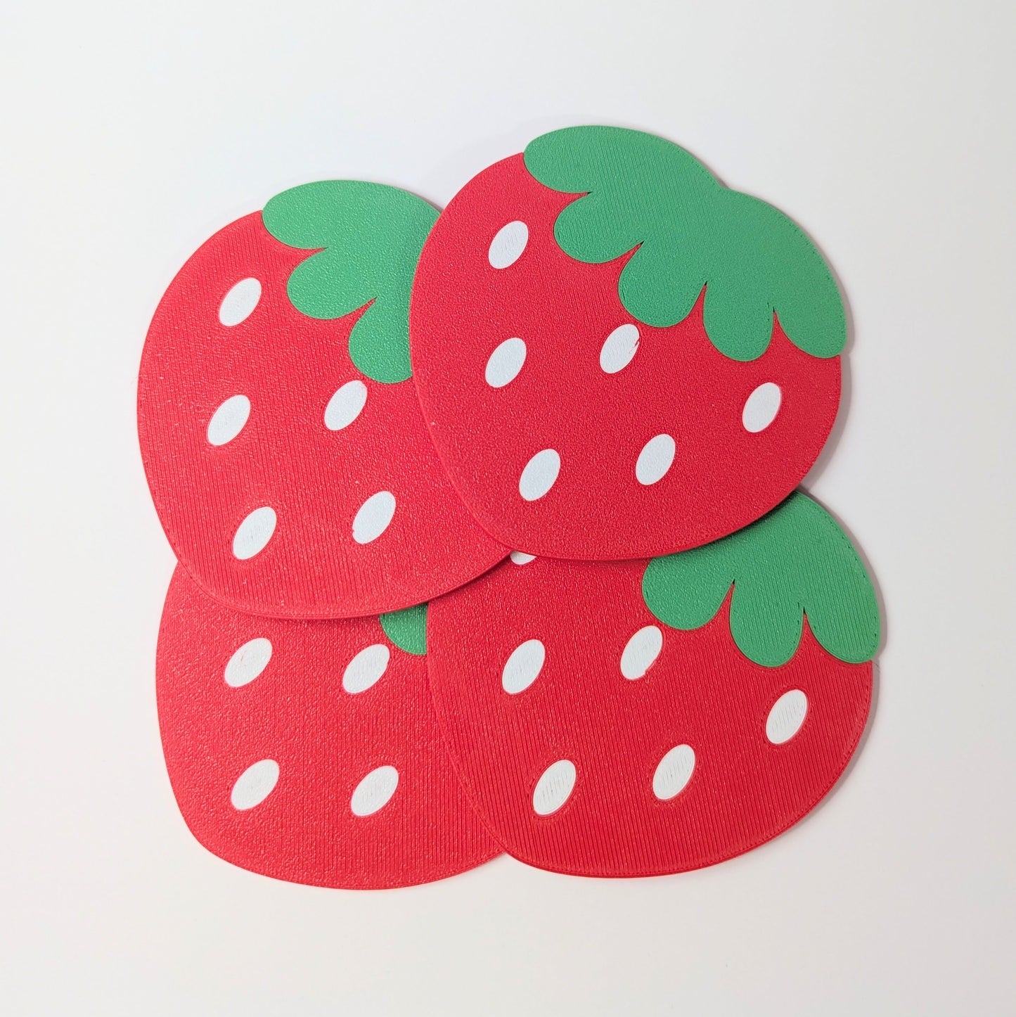 Red Strawberry Coaster Set