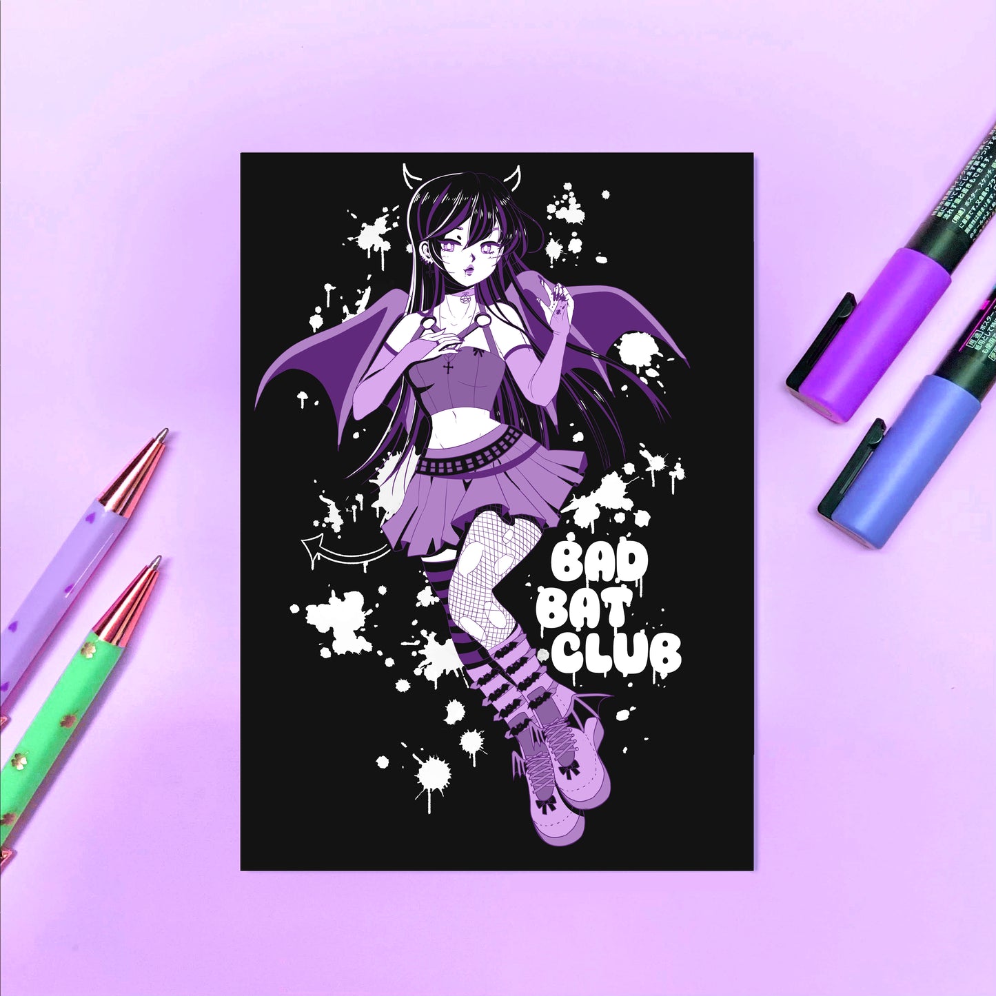 Bad Bat Club 5 x 7 Print