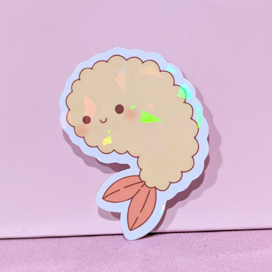 Shrimp Tempura Holographic Sticker