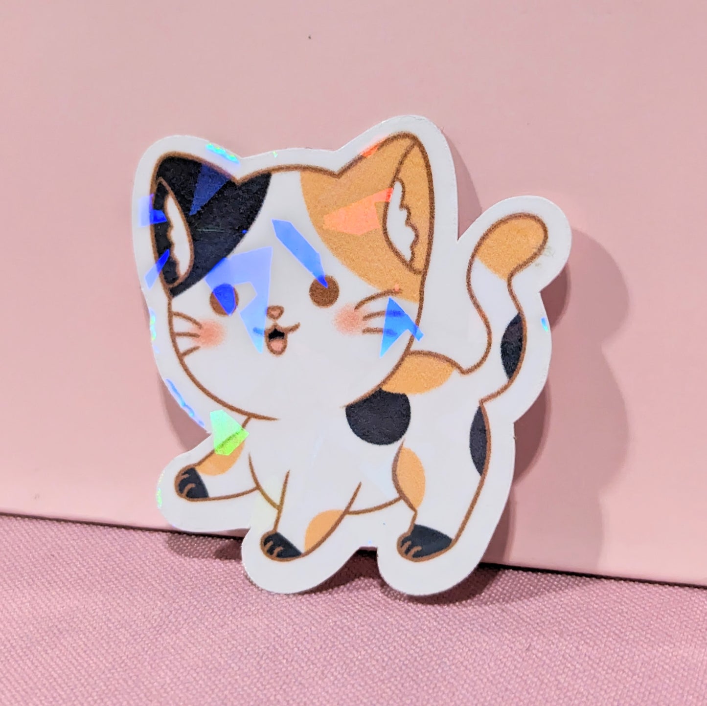Calico Holographic Cat Sticker