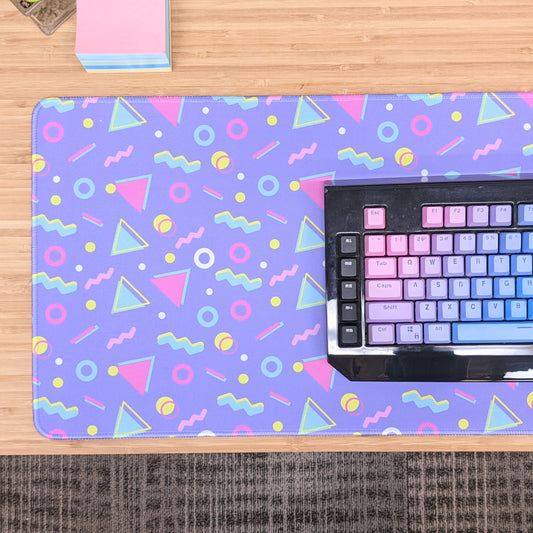 90's Purple Carpet Retro Arcade Gamer Mousepad Desk Mat