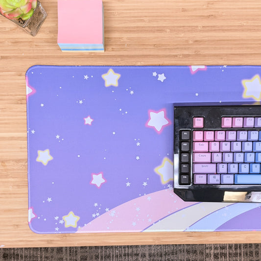 Outerspace Marshmallow the Astronaut Cat Kitty Kawaii Gamer Mousepad Desk Mat