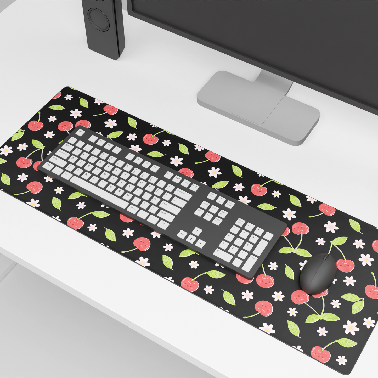 Sweet Cherry Dark Mode Collection Desk Mat