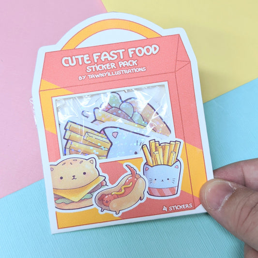 Fast Food Holographic Sticker Pack (4)